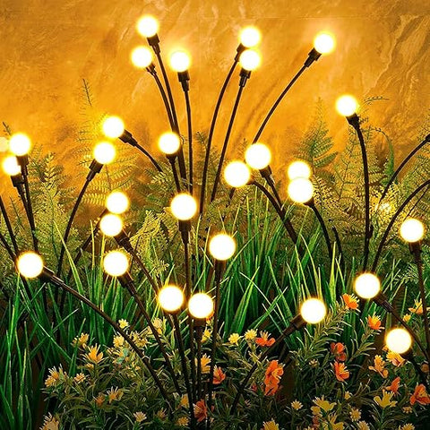 LED curtain lights on a bedroom window


