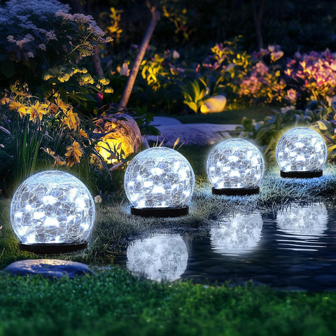MVBT 24" Solar Pathway Lights Outdoor IP65 Waterproof Landscape Path Lights