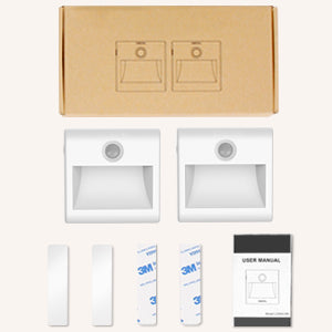 Compact motion sensor lights in hallway

