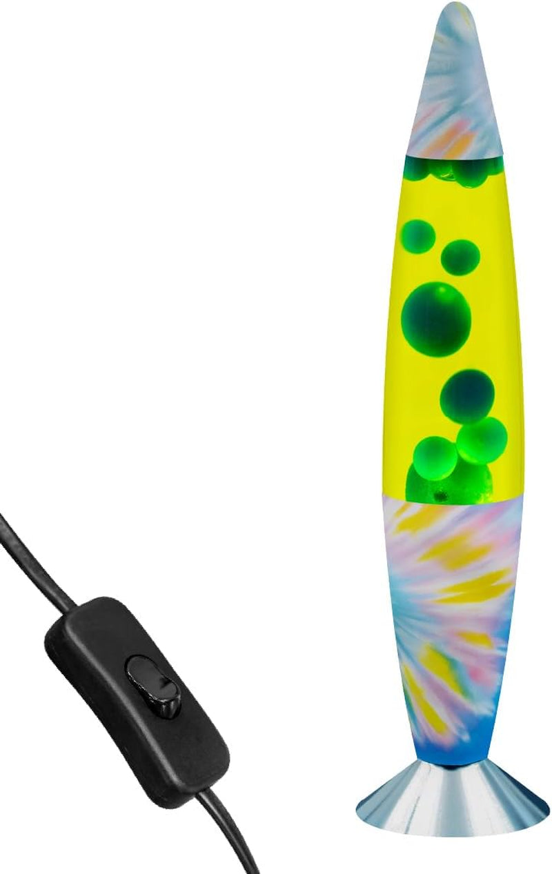 16” Rainbow Lava Lamp, 40Cm Tall | Retro Nostalgia, Calming & Relaxing Motion Wax Light, Decorative Illumination, Sensory Light, Mains Operated