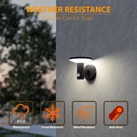 9W LED wall light emitting warm white glow

