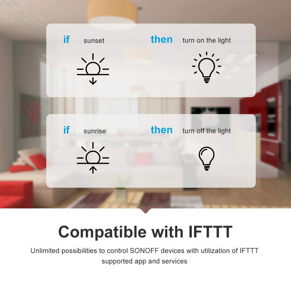 Smart WiFi Light Switch 10A 2200W, Smart Switch Universal DIY Module for Smart Home Automation, Works with Alexa & Google Home, Compatible with eWelink IFTTT, No Hub Required, BASICR2 - thelights4u.com