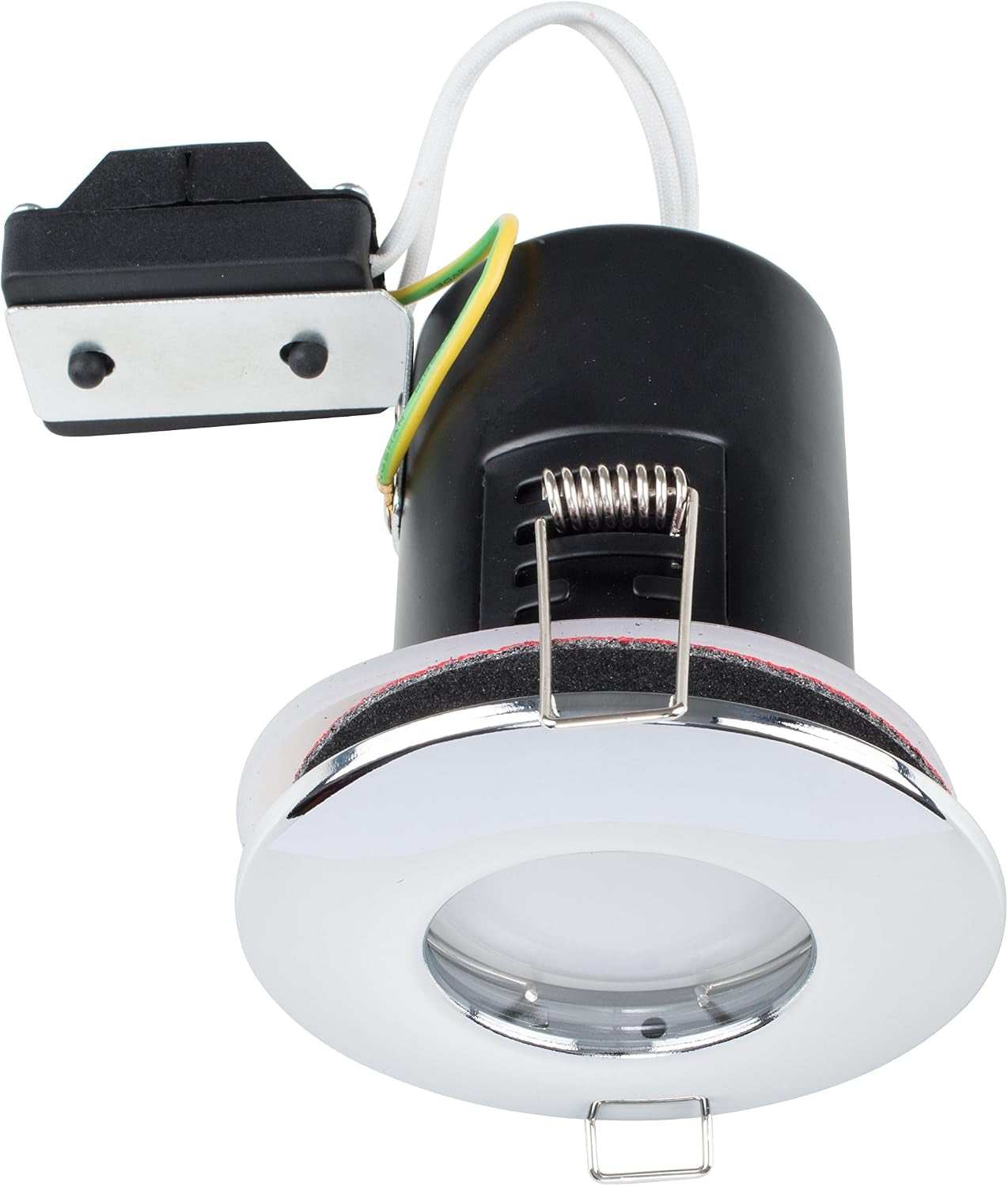 | Fire Rated White Domed GU10 Ceiling Downlight | Bath Recessed Lighting, Home Décor & Improvement Essential | Mains Wired