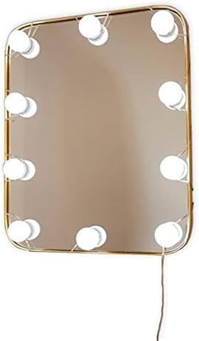 Glow to Go Lights - Pack of 14 - Mirror Lights - 14 Bulbs - up to 6500K Temperature - Discreet Clips - with Adhesive Stickers and USB Connection - Complete Kit