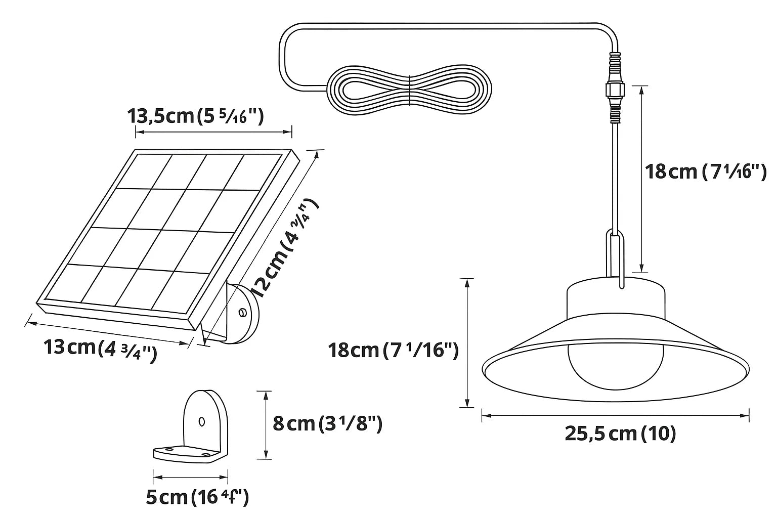 LED Solar Powered Pendant Hanging Light – Garden, Shed & Outdoor Lighting