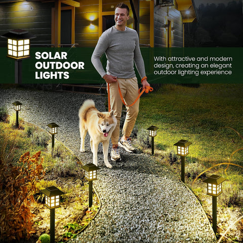 GIGALUMI Solar Lights Outdoor Garden, 16 Pack Solar Powered Garden Lights