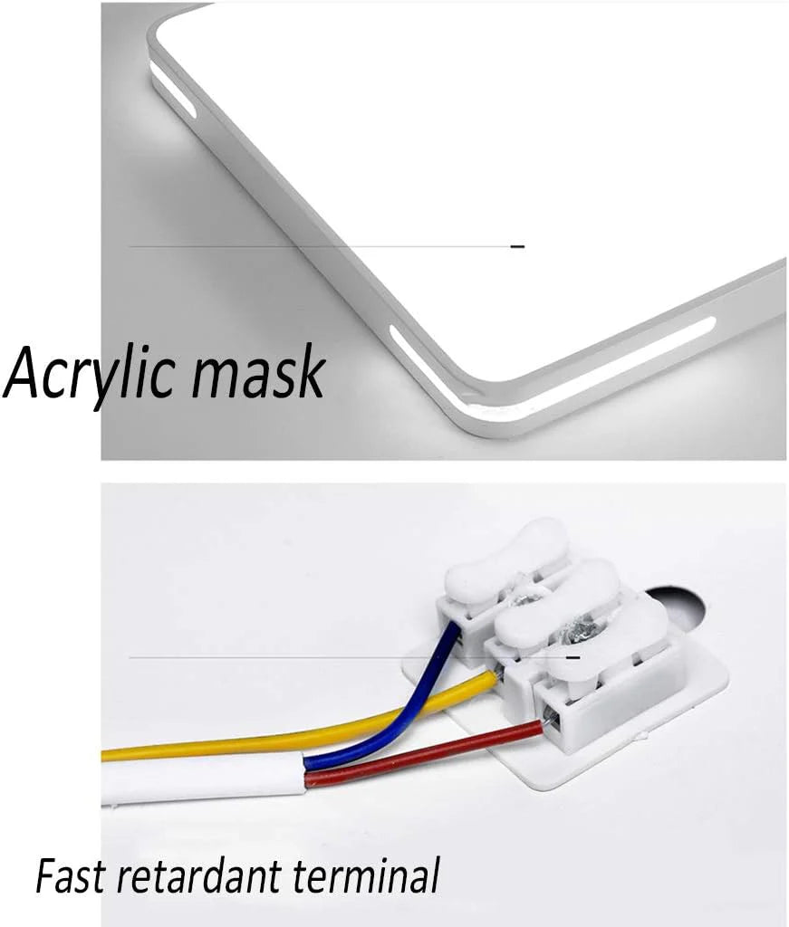 Acrylic mask and fast retardant terminal on a white background