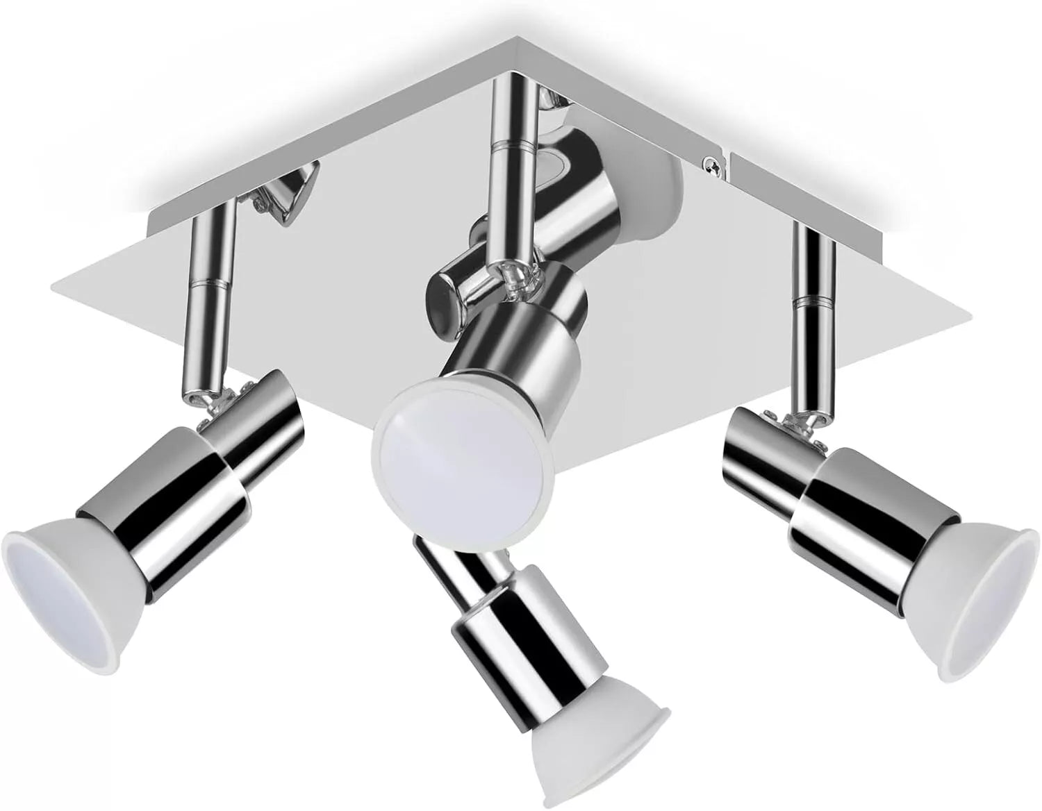 Adjustable 4 Way Fitting Chrome Ceiling Spotlight in UK – Buy Now!
