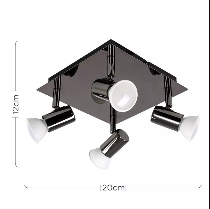 Adjustable 4 Way Fitting Chrome Ceiling Spotlight in UK – Buy Now!