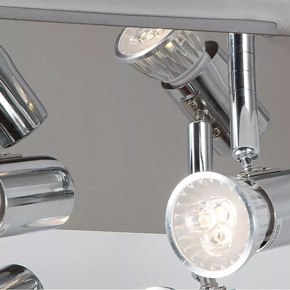 Adjustable 4 Way Fitting Chrome Ceiling Spotlight in UK – Buy Now!