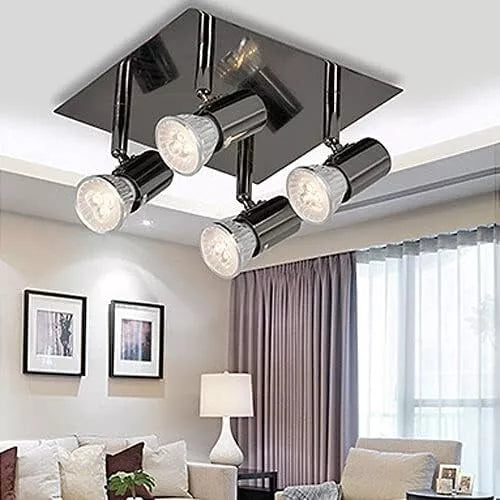 Adjustable 4 Way Fitting Chrome Ceiling Spotlight in UK – Buy Now!