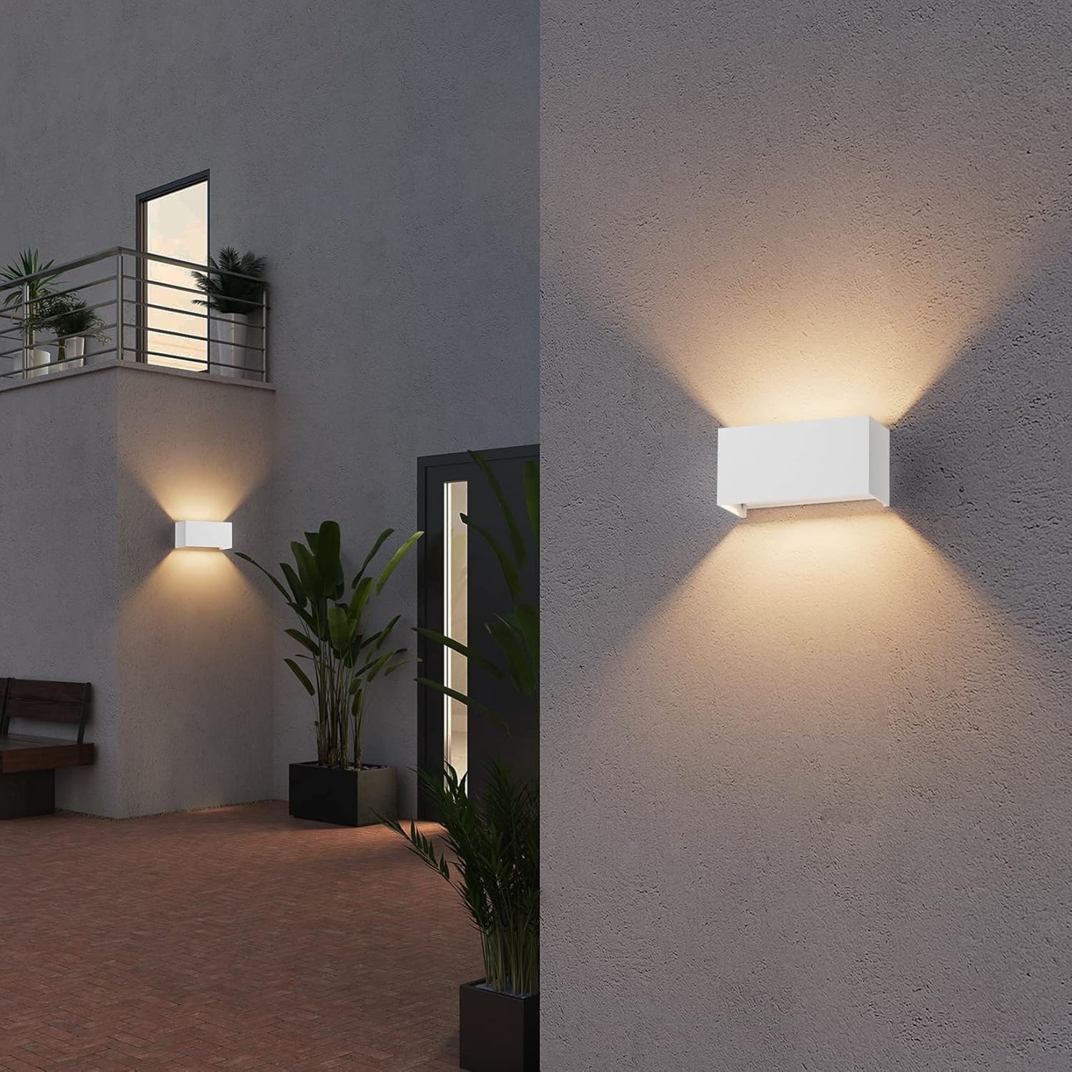 Adjustable beam wall light for hallway

