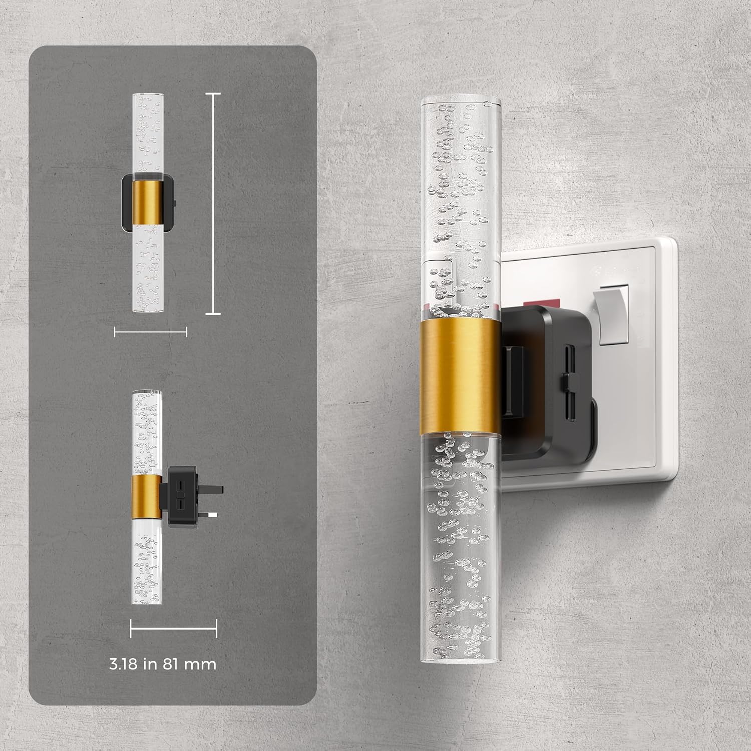 Adjustable brightness LED nightlight


