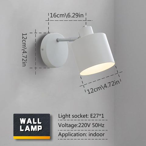 Adjustable industrial wall lights set

