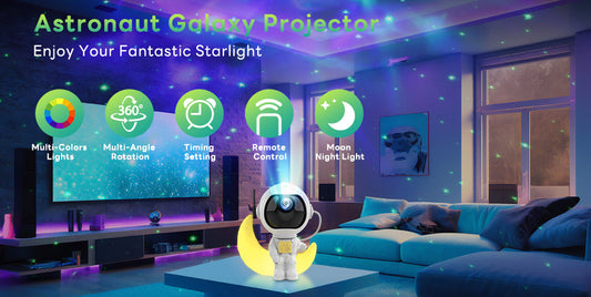 Astronaut Galaxy Projector, Nebula Projector, Astronaut Projector, Star Projector with Timer and Remote Control, USB Powered Spaceman Light Projector,for Children and Adults