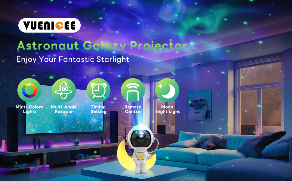 Astroscope Projector Astronaut Galaxy Projector, Nebula Projector, Astronaut Projector, Sta