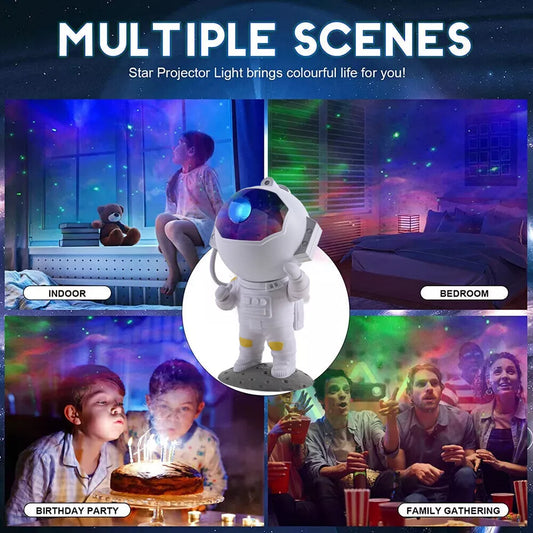 Astronaut Star Space Projector Galaxy Night Light - Starry Nebula Ceiling Lamp
