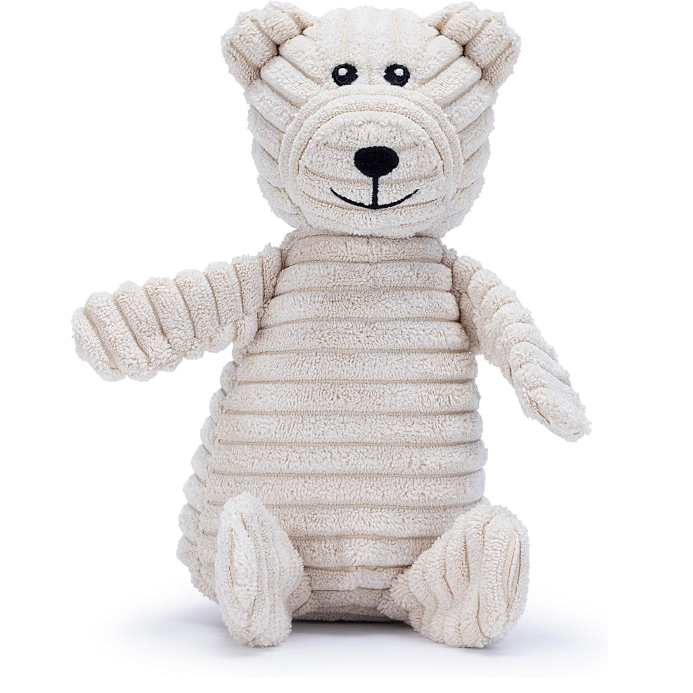 Zappi Co Bear Plush Dog Toy with Squeaker