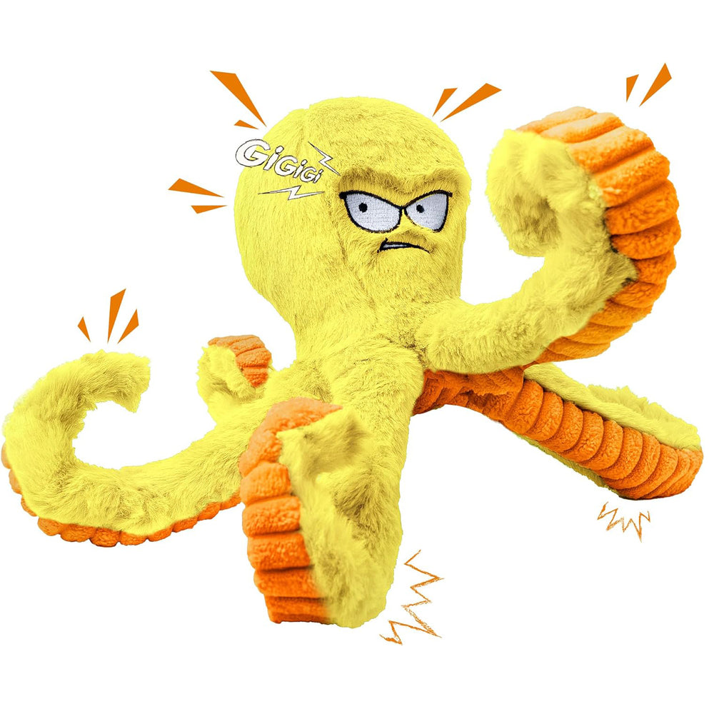 Tough Plush Octopus Dog Chew Toy