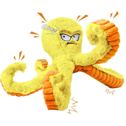 Tough Plush Octopus Dog Chew Toy
