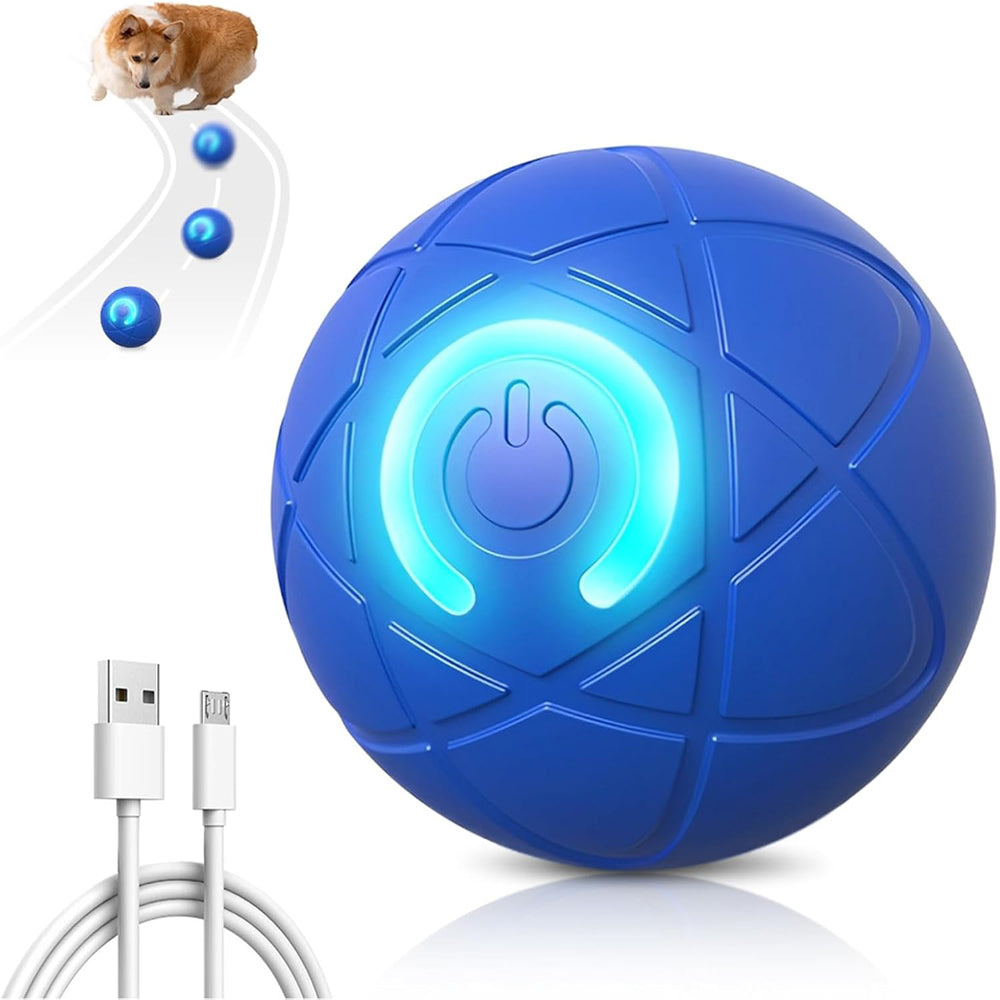 Interactive Pet Toy Rolling Ball Blue