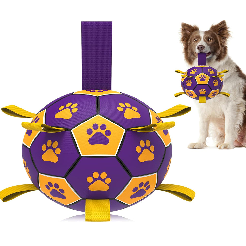 Interactive Dog Football Toy - Durable Water & Indoor Ball