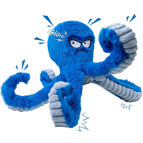 Tough Squeaky Octopus Chew Toy for Large Dogs