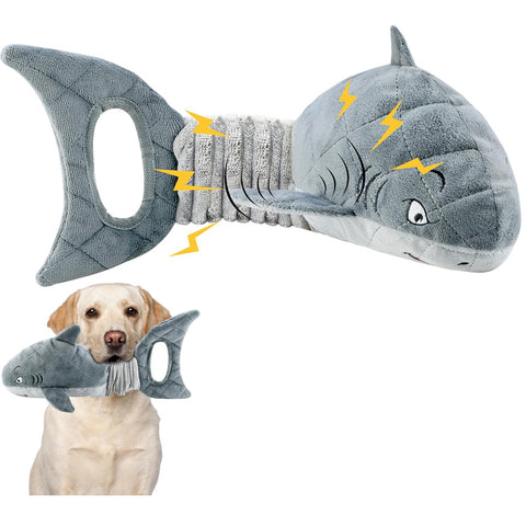 Legend Sandy Grey Shark Dog Toy – Large Interactive Chew Toy