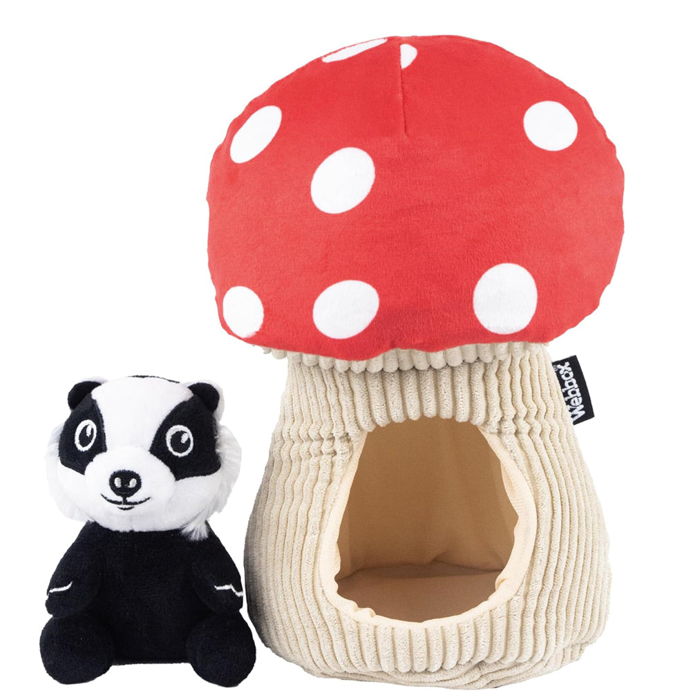 Webbox Basil the Badger & Mushroom House Dog Toy