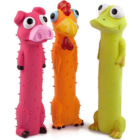 Squeaky Latex Dog Toys Pack for Interactive Play