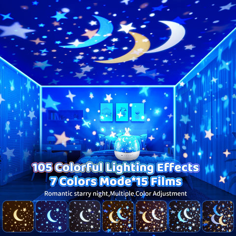 Baby night light projector with unicorn and ocean themes