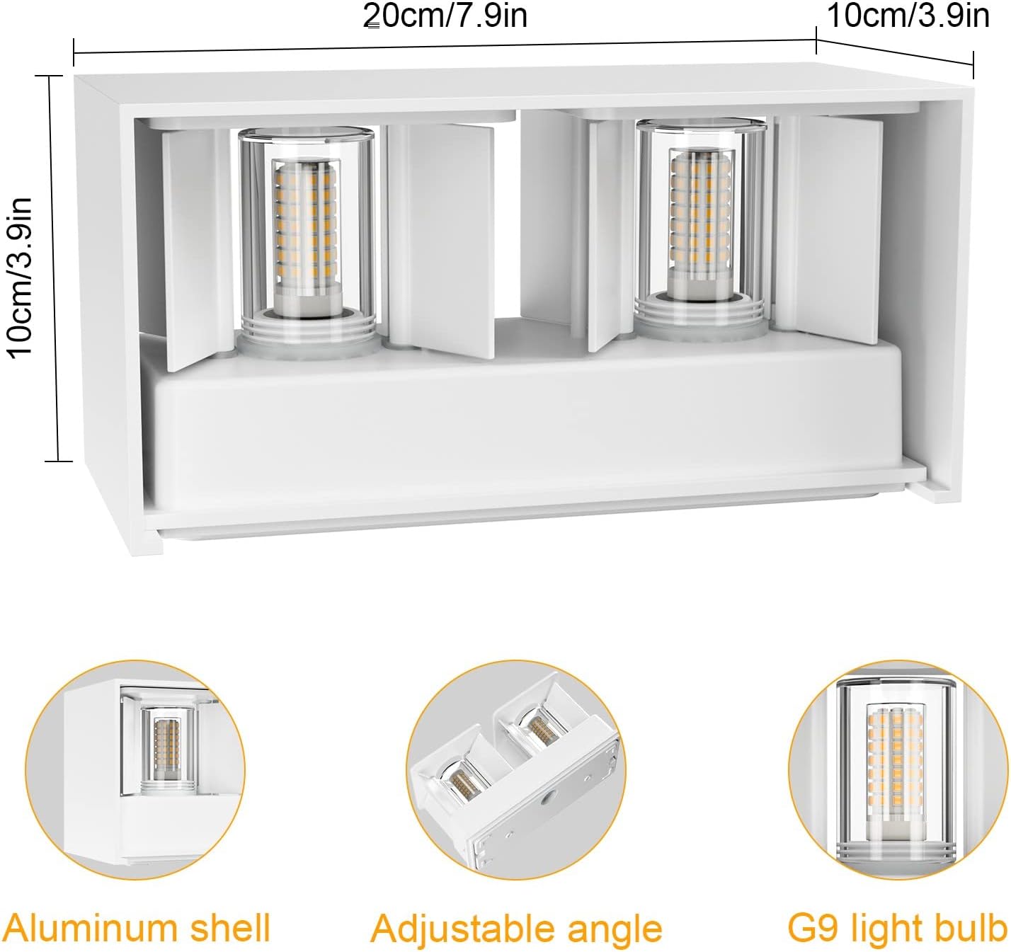 Bathroom-safe IP54 wall light

