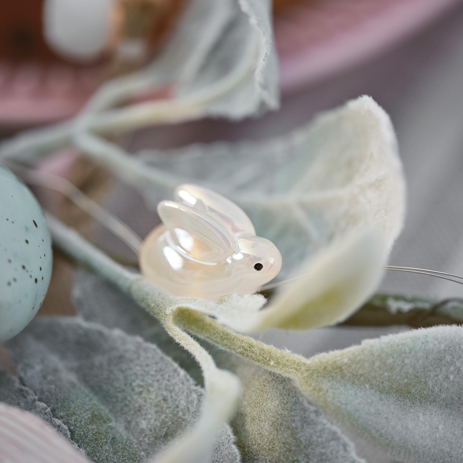 Battery operated Easter bunny light bell jar