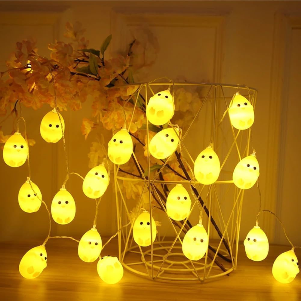Battery operated Easter chick string lights with 10 LEDs