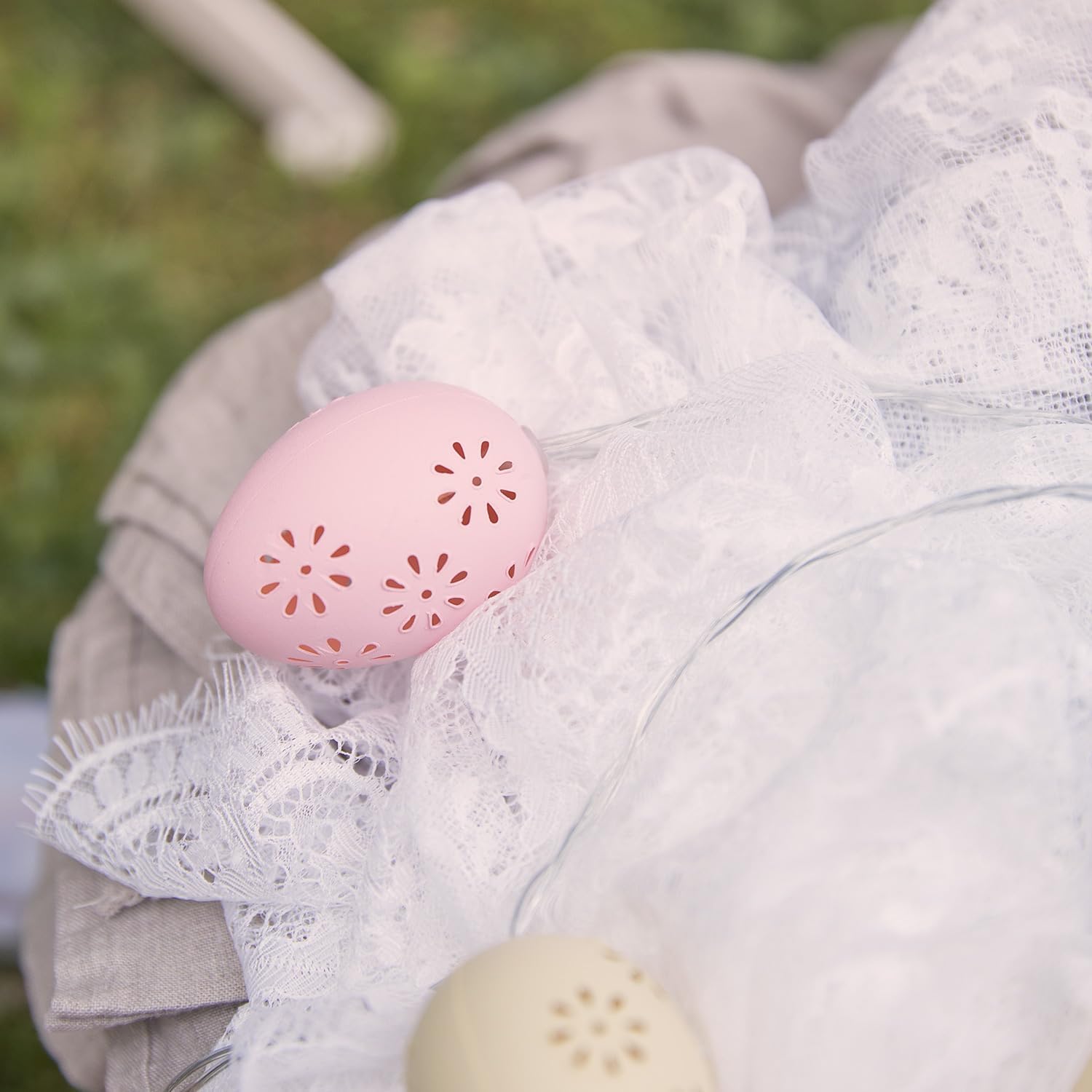 Battery operated pastel Easter egg fairy lights with timer
