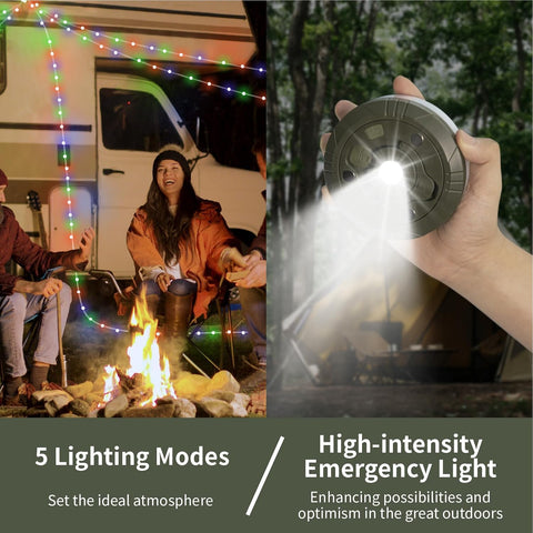Battery powered camping string lights

