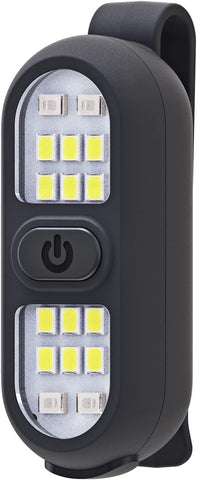 Black LED light with multiple small lights on a dark background
