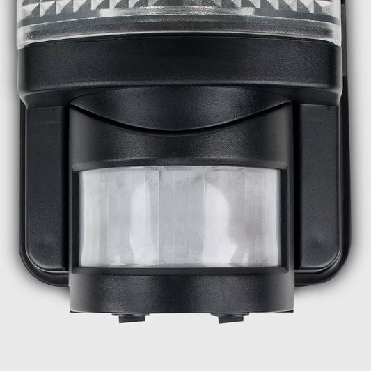Motion Outdoor Lights Mains Powered - PIR Lights Outdoor - Bulkhead Wall Lights with Motion Sensor - IP44 Rated Security Lights - Black Finish - E27 LED Compatible