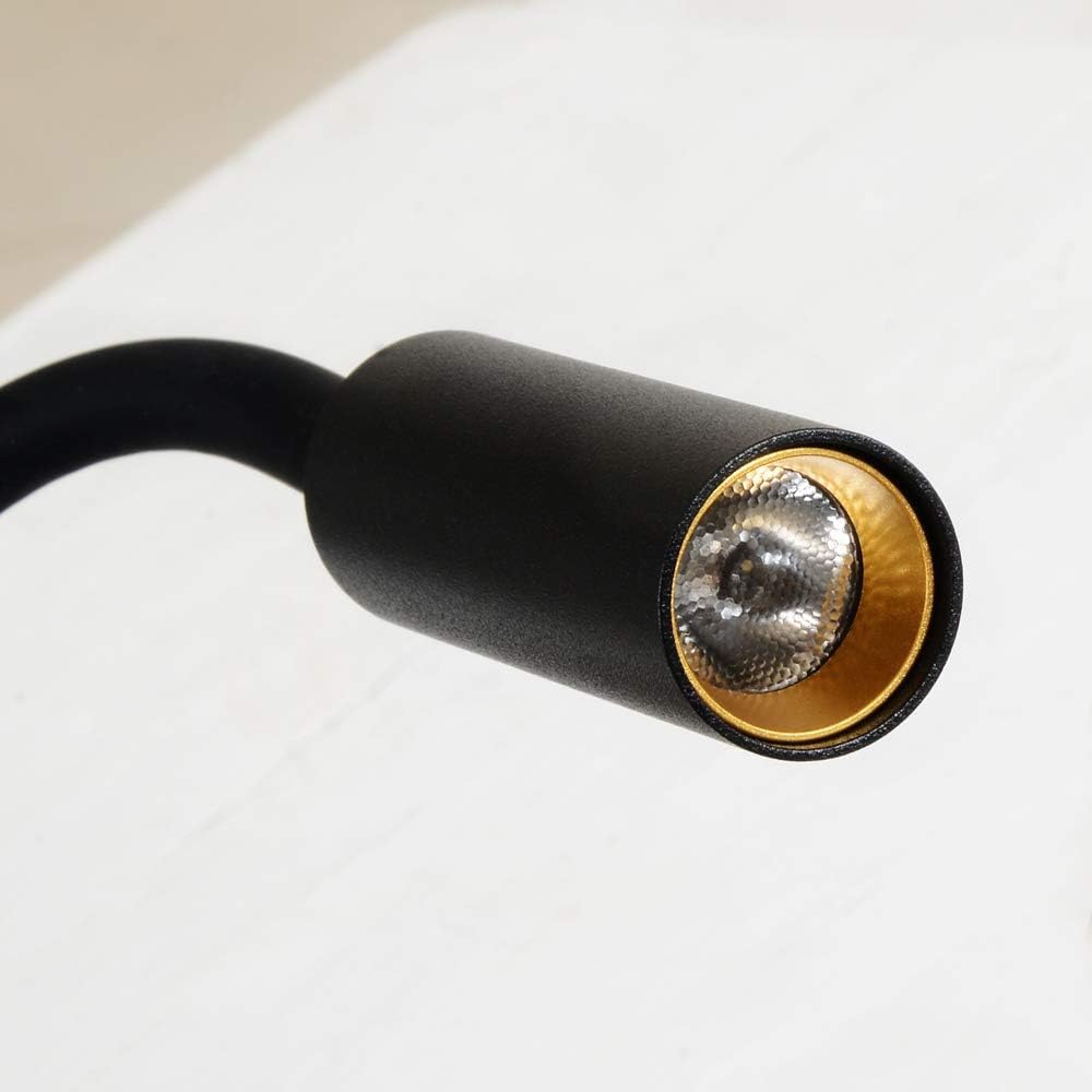Black and Wood LED Reading Light

