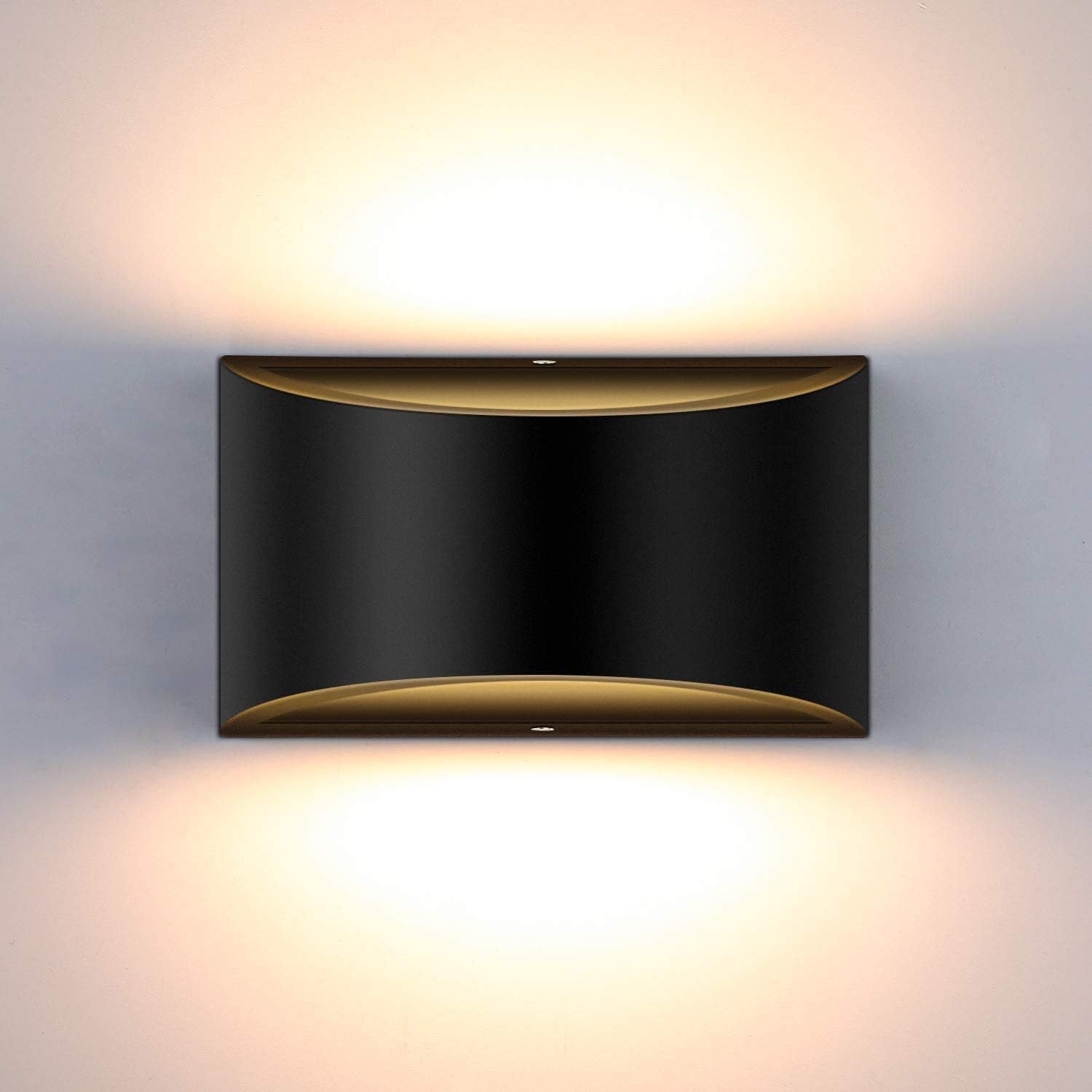 Black up and down LED wall light

