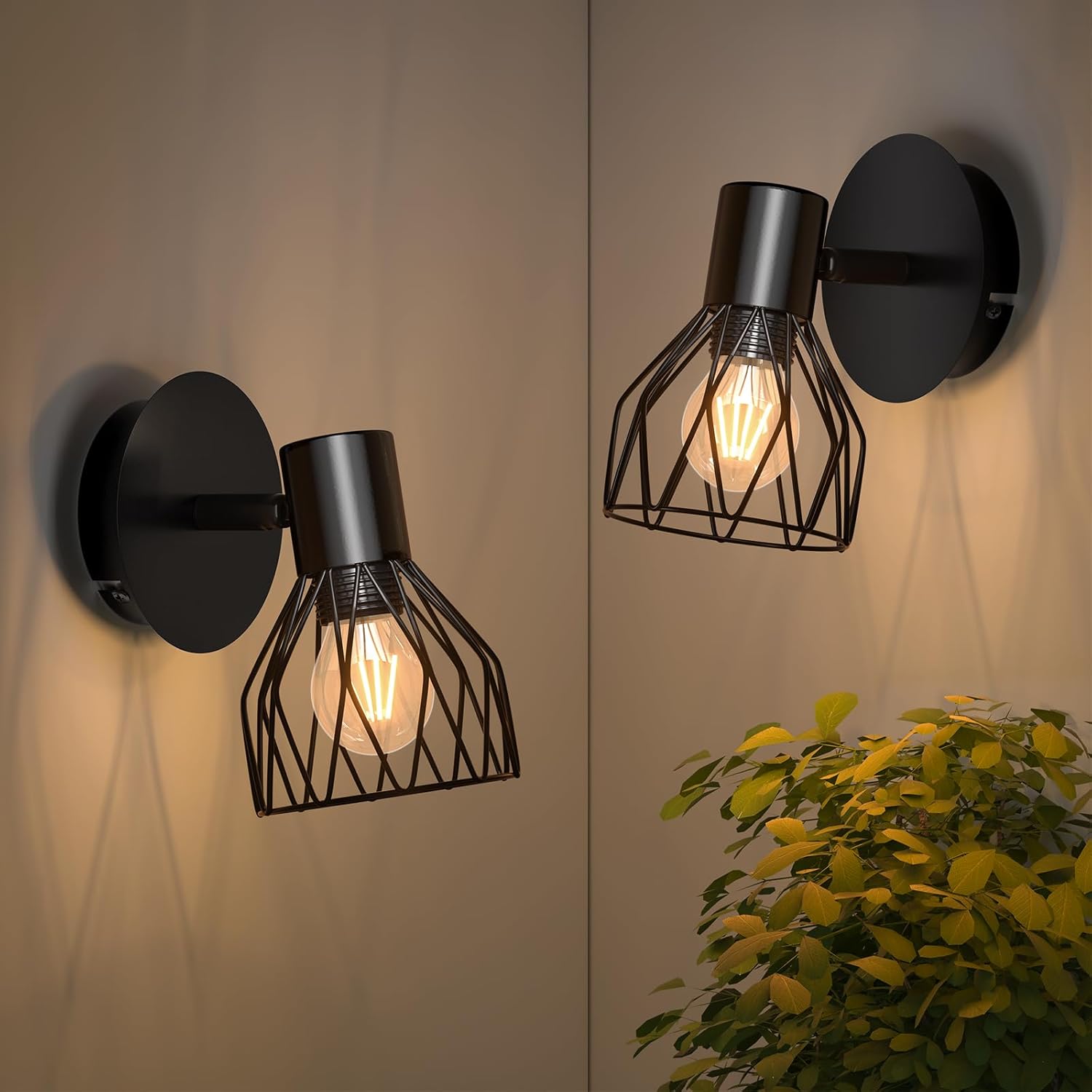 Black wall lights for bedroom

