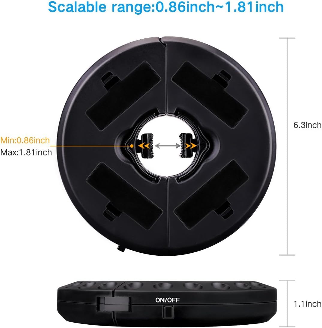Black wheel with measurement details on a white background