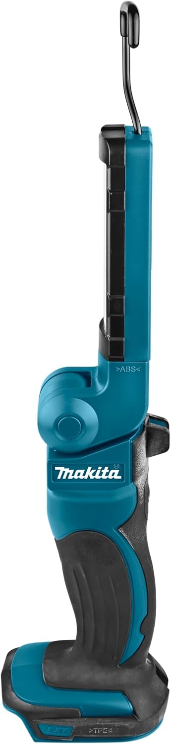 Blue Makita tool with black accents on a white background