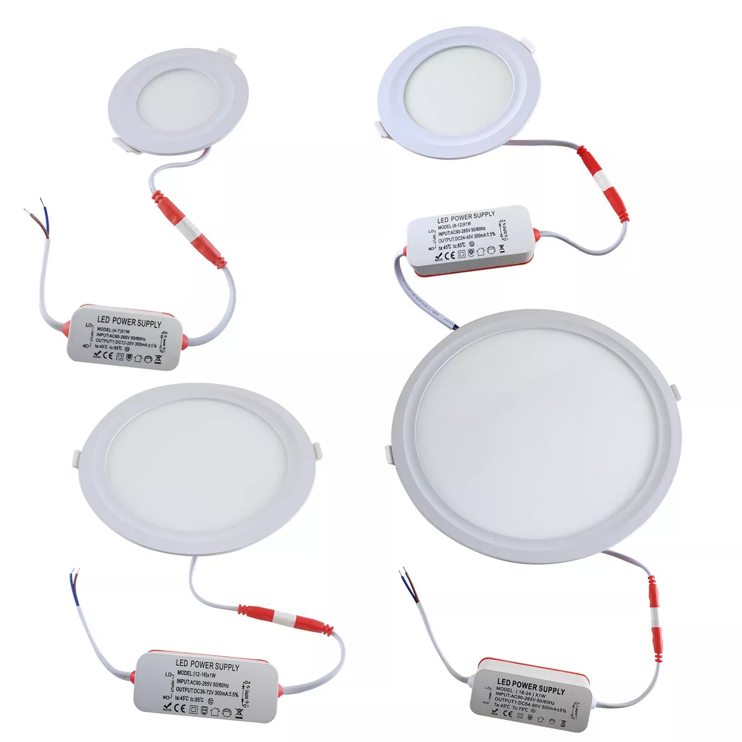 Bright Round LED Ceiling Light Panel Down Lights Living Room Bathroom Wall Lamp