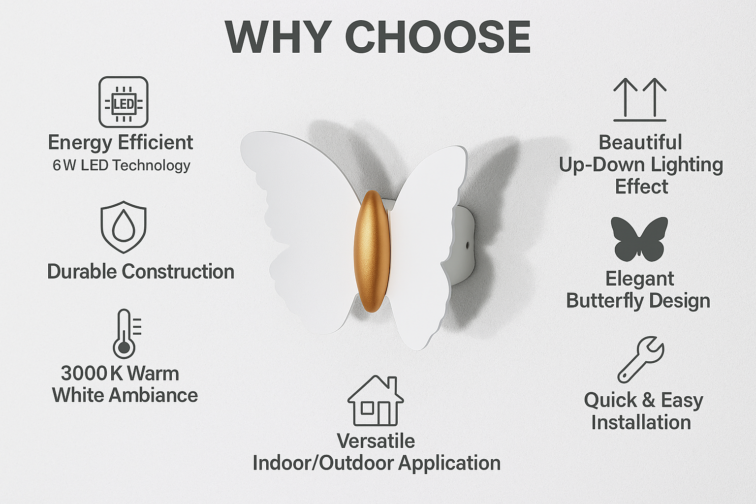 Butterfly-shaped light fixture 