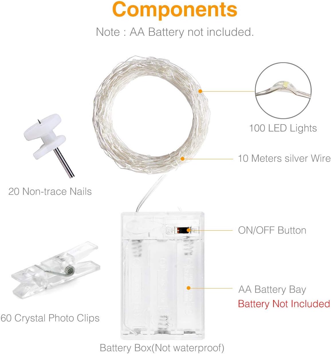 Buy 100 LED Photo Clip String Lights In UK - Shop Now!