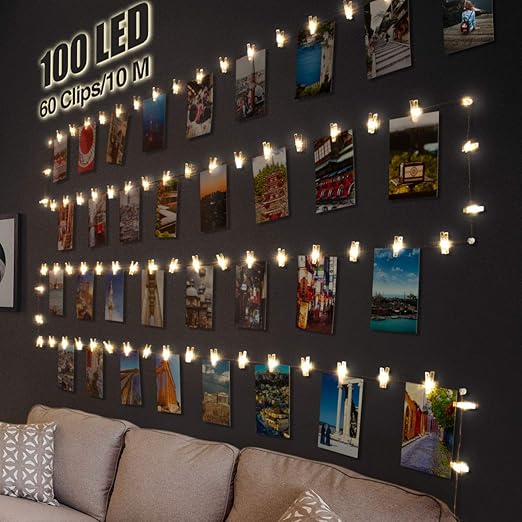 Buy 100 LED Photo Clip String Lights In UK - Shop Now!