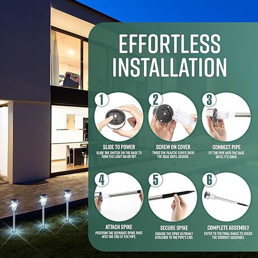 Buy 10 Pcs LED Solar Powered Stake Lights In UK - Shop Now