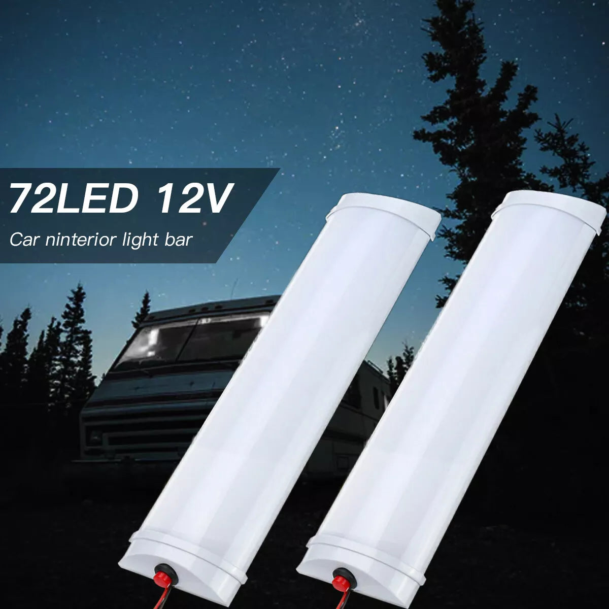 Buy 12W 72 LED Car Interior Strip Lights In UK - Shop Now!