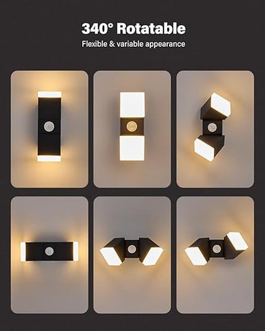 Modern wall light with PIR sensor UK

